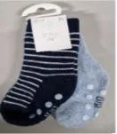 Chaussettes bébé antidérapantes - lot de 2 paires