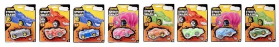 Spielfiguren „Stretcherz Slammerz“, "Stretcherz Street Smash Car", "Stretcherz Stretch Squad Dinos"