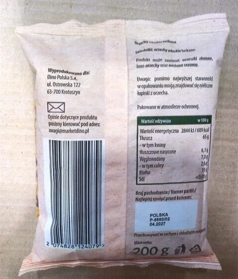 Orzechy włoskie łuskane Bakaliowy Targ, 200 g