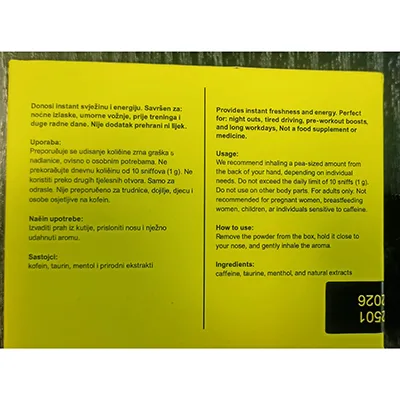 Energy sniffing powder