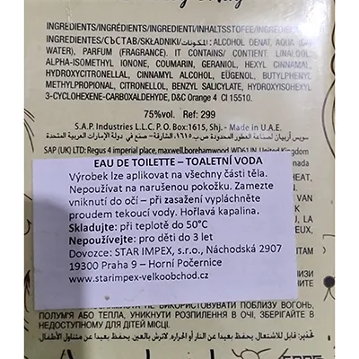 Eau de toilette