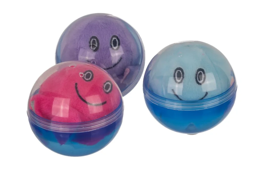 Peluche poulpe réversible en capsule plastique