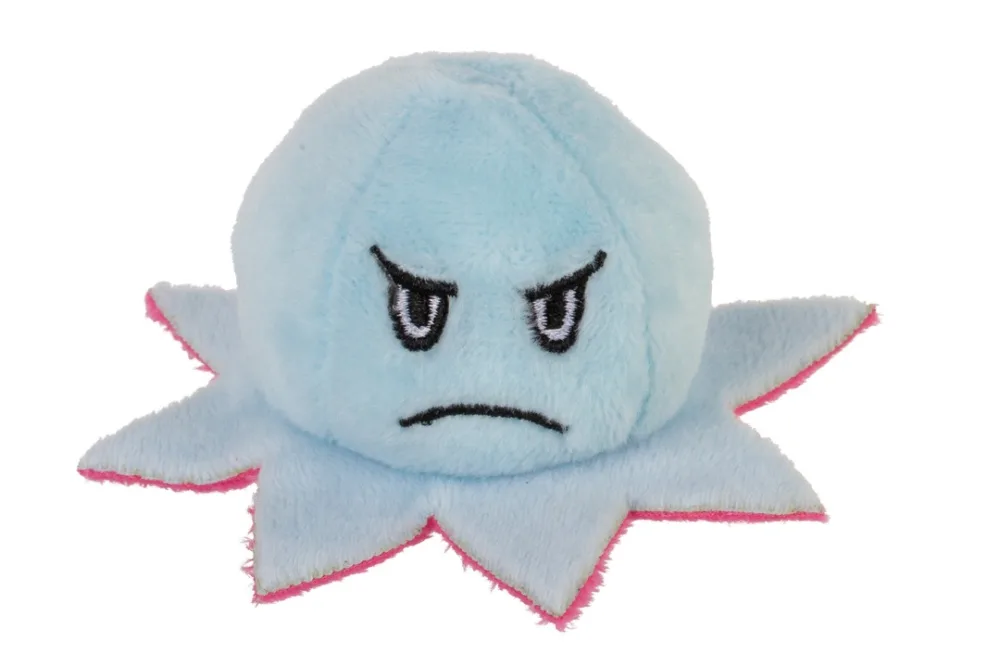 Peluche poulpe réversible en capsule plastique