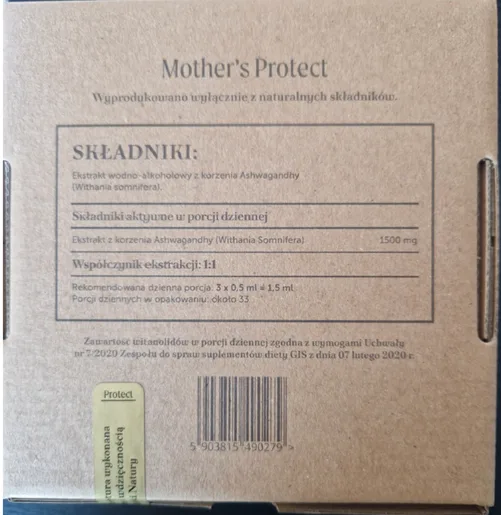 Ashwagandha żywe zioła suplement diety, 50 ml