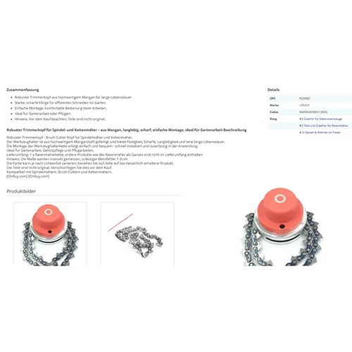 Attachment for brush cutter
