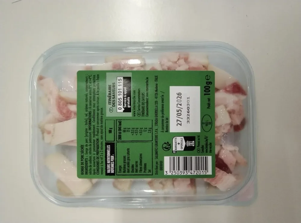 Pétales de guanciale 100g