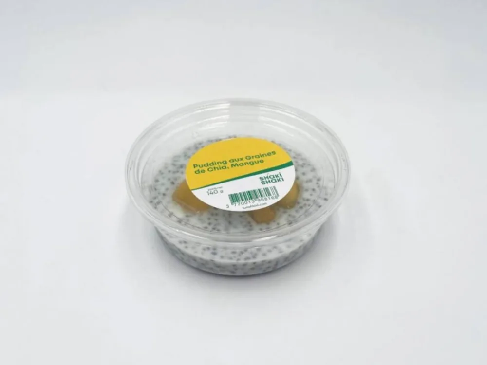 Perle de tapioca lait de coco, pudding aux graines de chia mangue