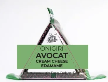 Onigiri avocat cream cheese edamame