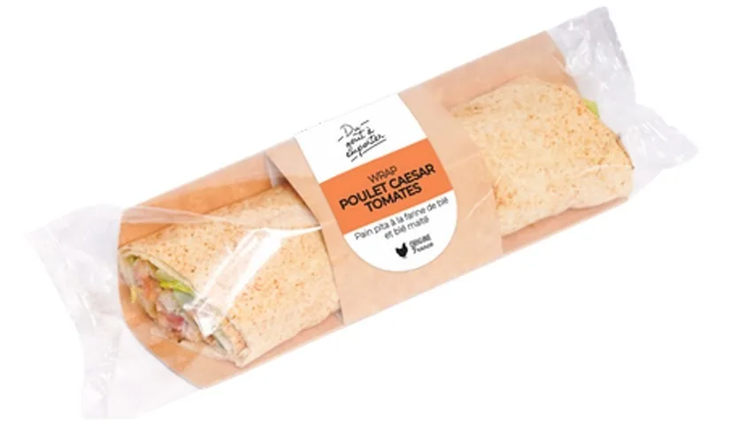 Wrap poulet caesar tomates