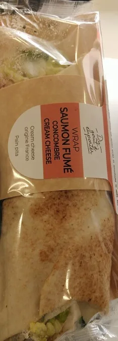 Wrap saumon fumé, concombre cream cheese