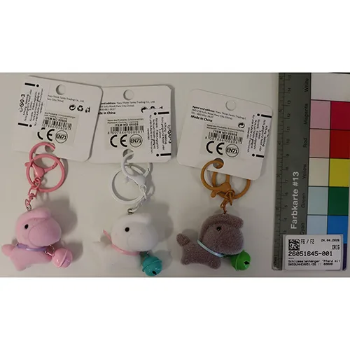 Soft toy with key ring