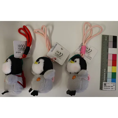 Soft toy with key ring