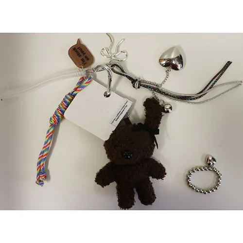 Key chain with soft toy