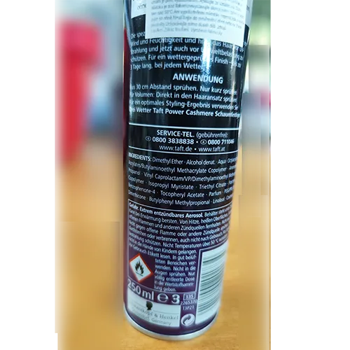 Hair spray
