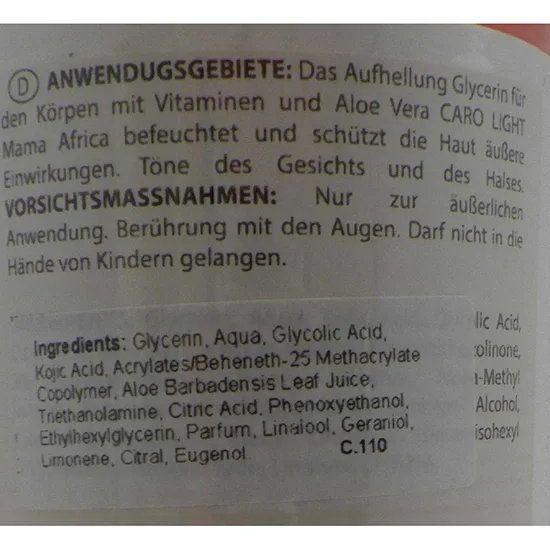 Skin lightening lotion