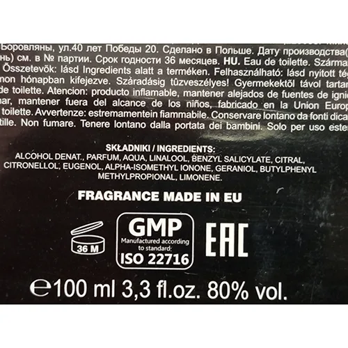 Eau de toilette