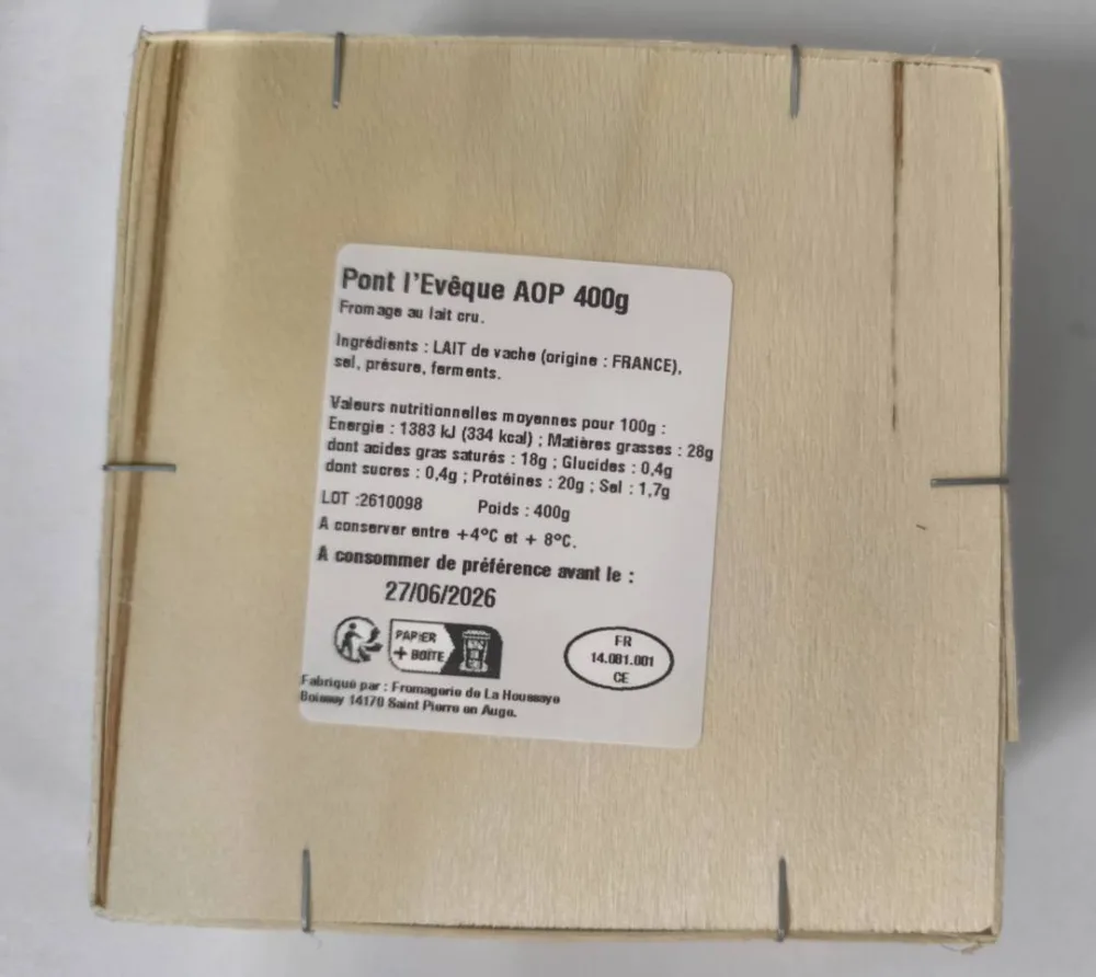 Pt l eveque aop cru 400g