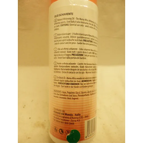 Lightening body oil