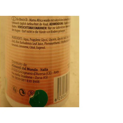 Lightening body oil