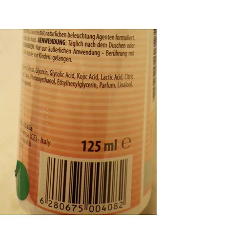 Lightening body oil