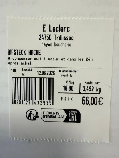 Bifsteck hache