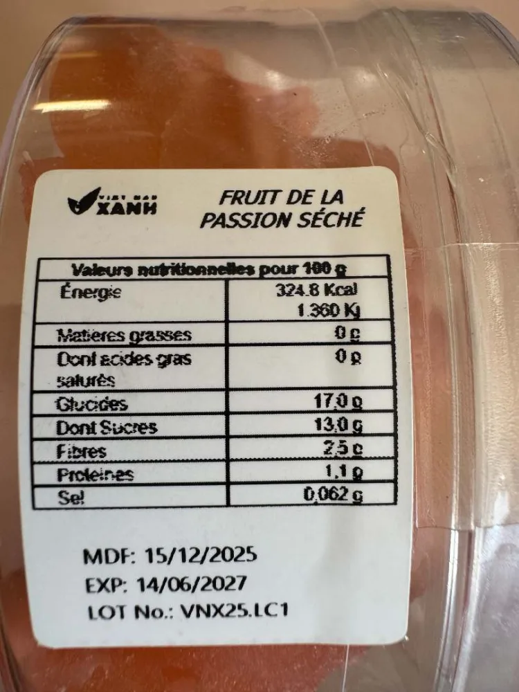 Fruit de la passion seche