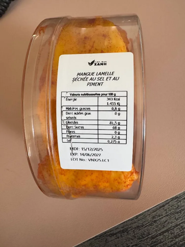 Mangue séchée au sel et au piment