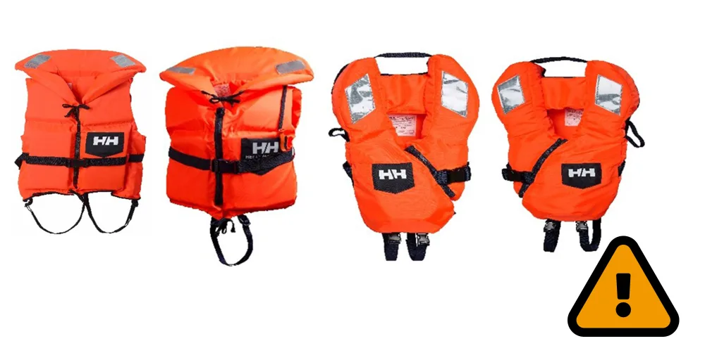 Helly Hansen återkallar flytvästar på grund av risk för drunkning | Konsumentverket