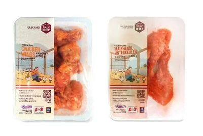 FairHOF Chicken Wings, 500 g, FairHOF Gewürzte Hühner Unterkeulen, 400 g