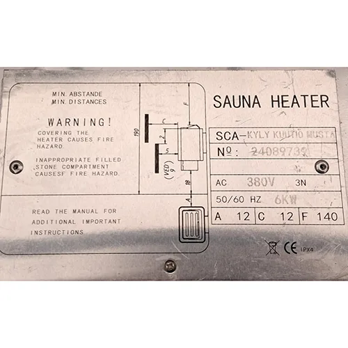 Electric sauna heater
