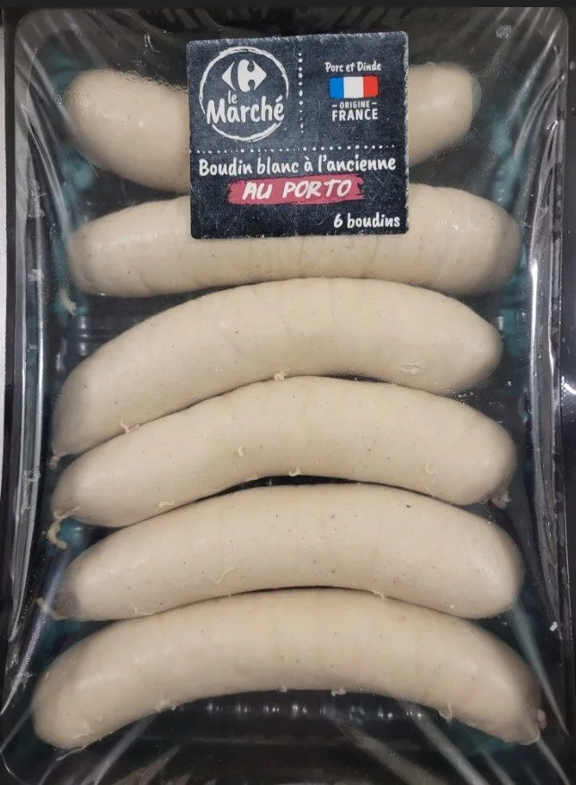 Boudin blanc a l'ancienne au porto