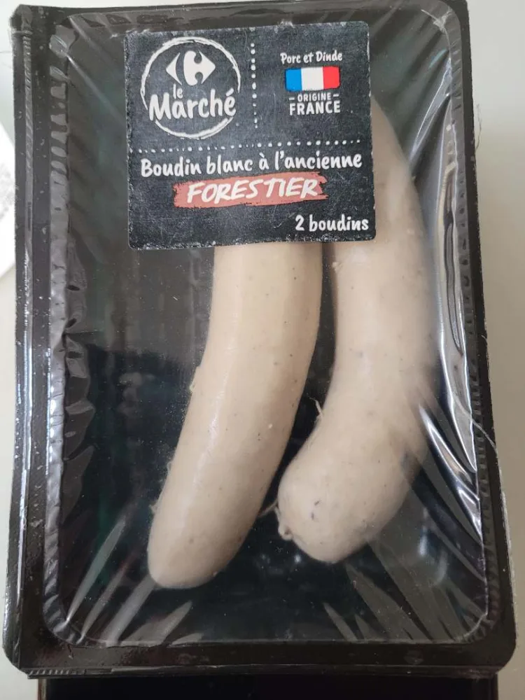 Boudin blanc a l'ancienne forestier