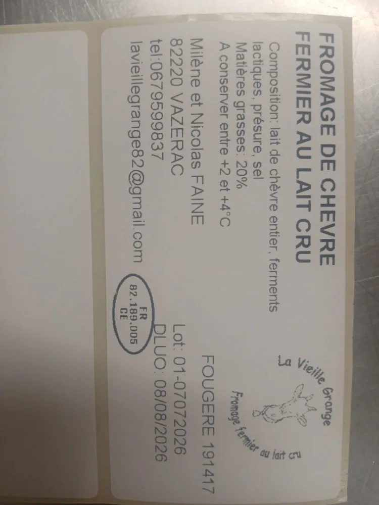 Fromages de chèvre fermiers au lait cru