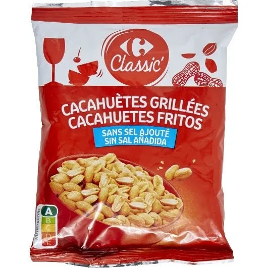 Cacahuetes grillees sans sel ajoute