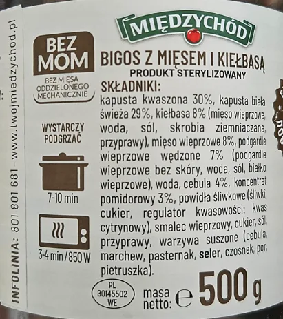 Bigos z mięsem i Kiełbasą, 500 g