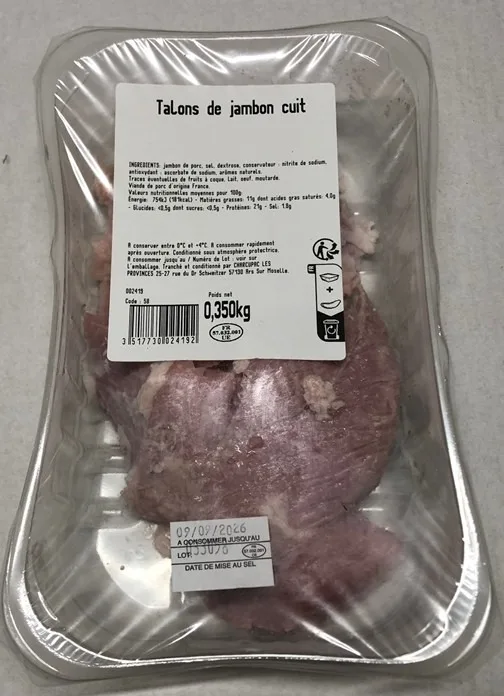 Talon de jambon cuit