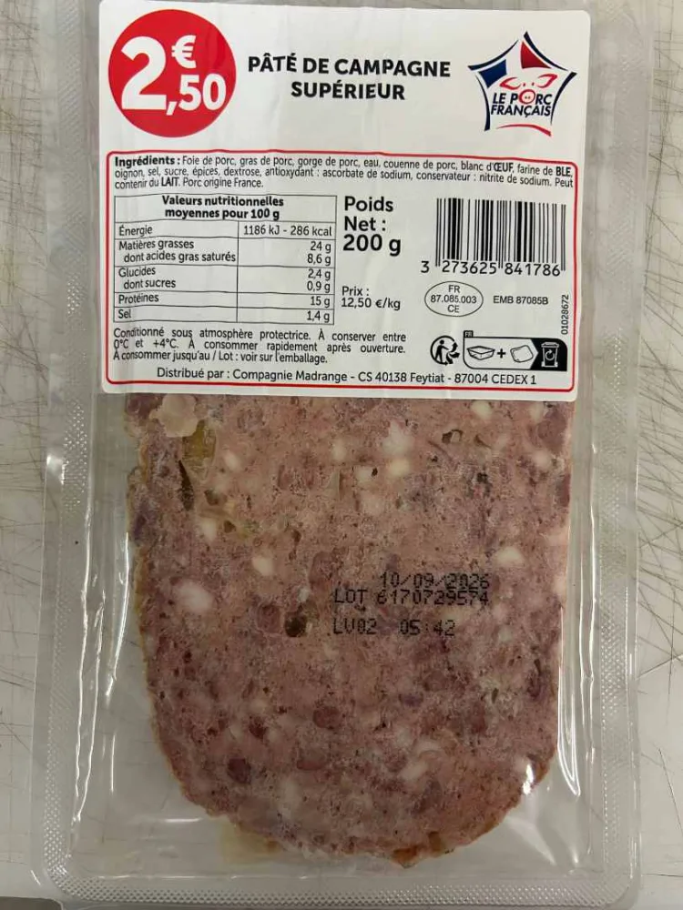 Pâté de campagne supérieure 200g