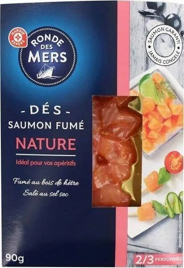 Saumon fumé et lardons de saumon