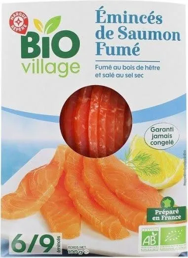Saumon fumé et lardons de saumon