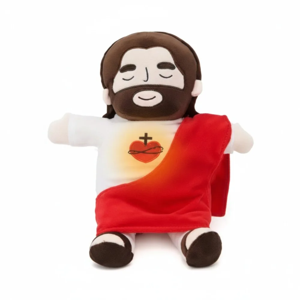 Peluche jésus qui respire