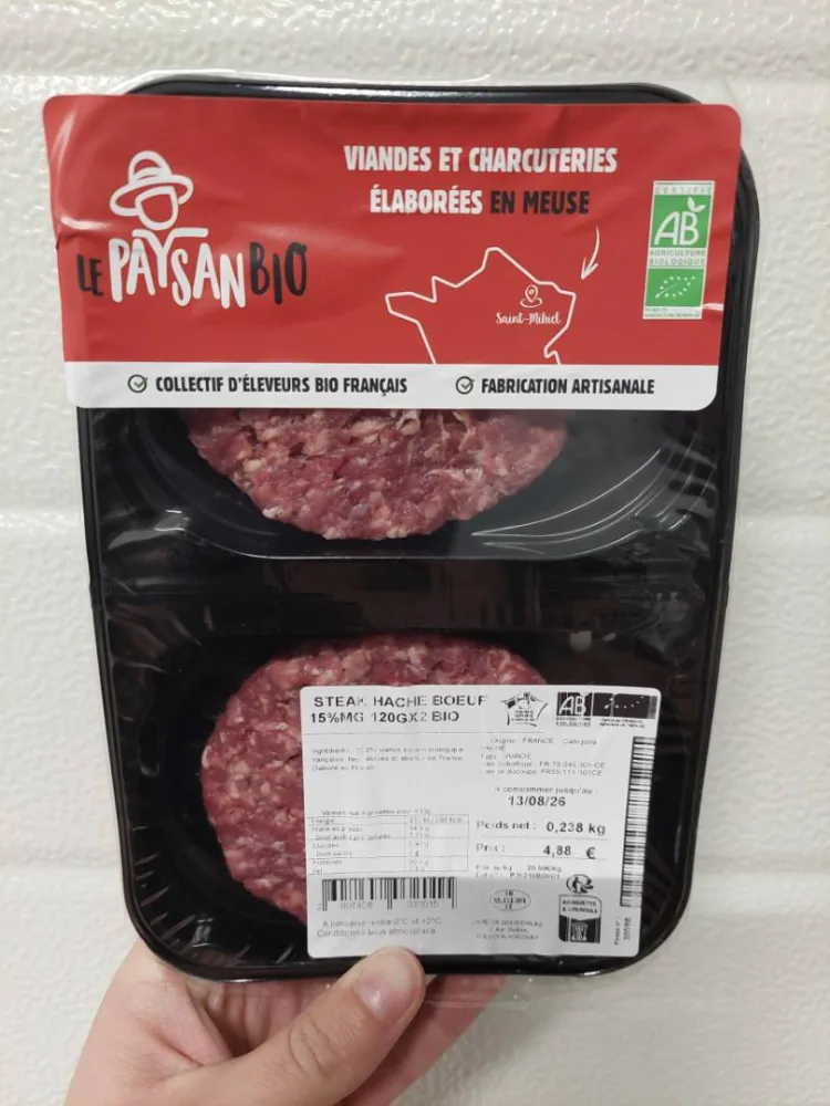 Steak hache bf 15%mg - hache de boeuf 15%mg