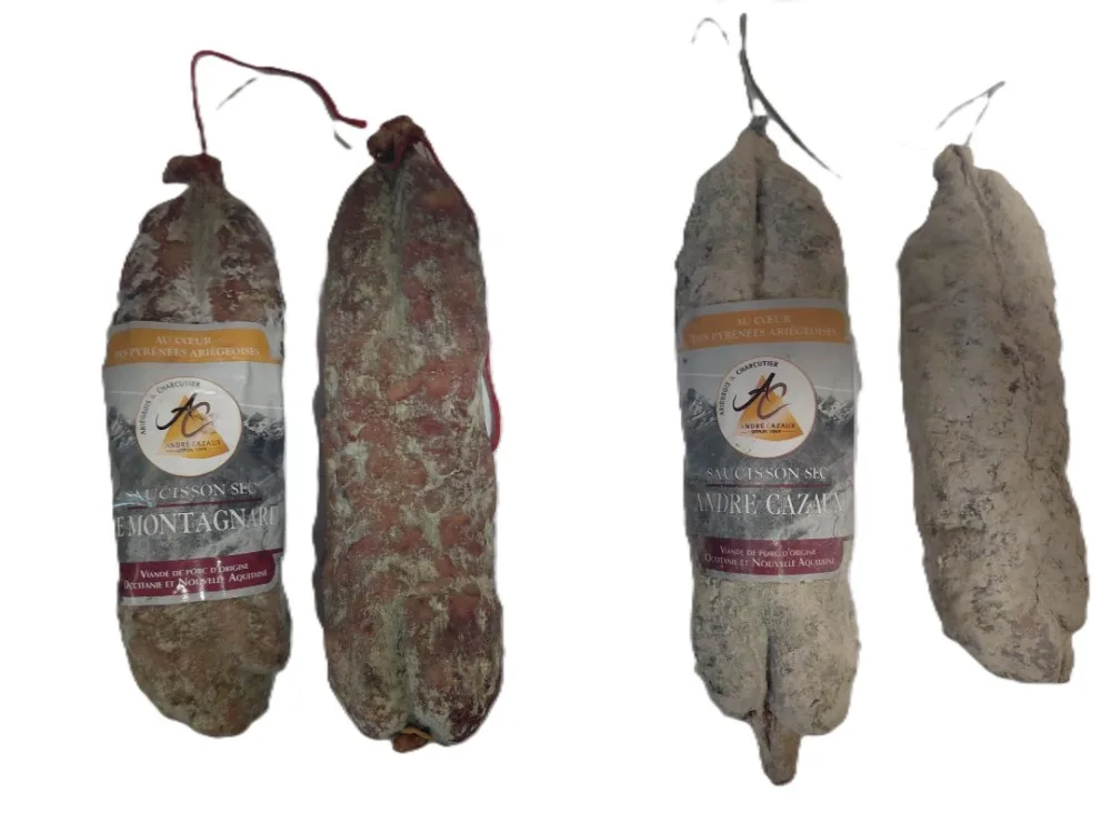 Saucisson sec andré cazaux , saucisson sec le montagnard