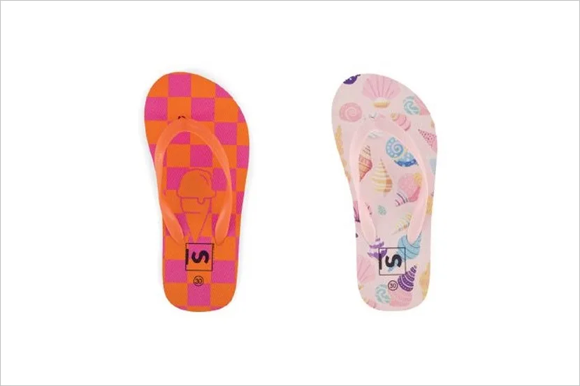 Veiligheidswaarschuwing kinderteenslippers van Scapino