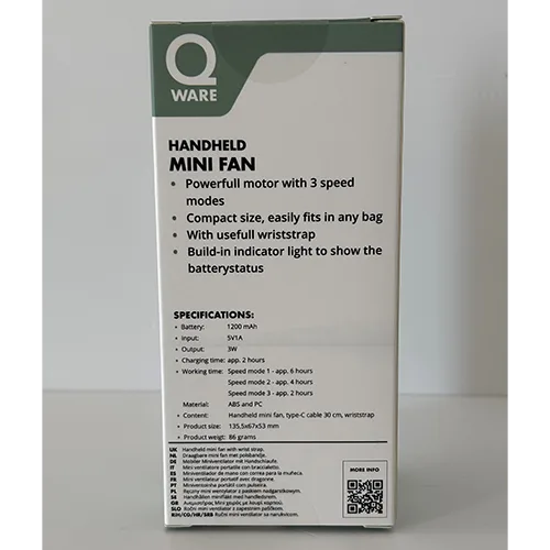 Portable mini fan