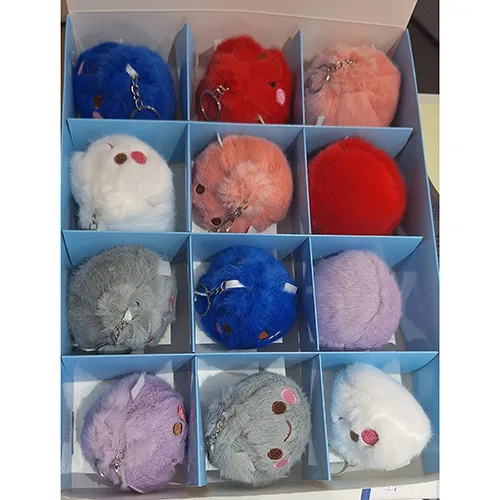 Soft toy with keyring