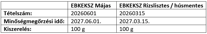 EBKEKSZ Májas; EBKEKSZ Rizslisztes / húsmentes kutyajutalomfalat
