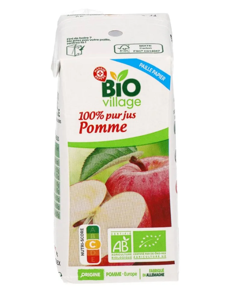 Pur jus de pomme bio 6x20cl et pur jus de pomme bio 20cl