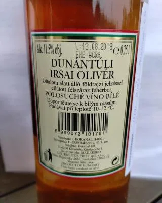IRSAI OLIVÉR, polosuché víno bílé 0,75 l