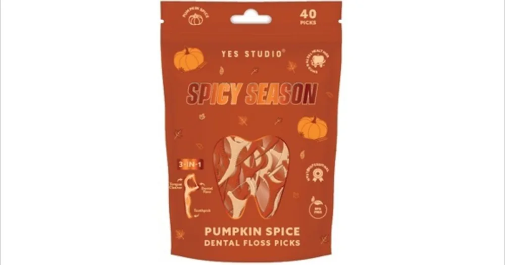 Spicy Season Pumpkin Spice Dental Floss Picks