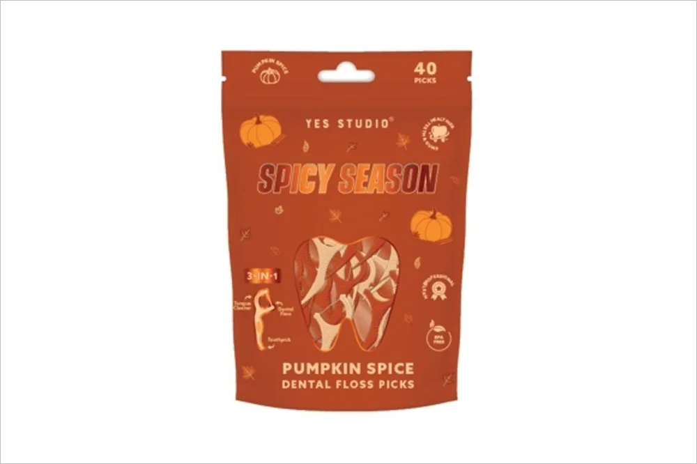 Spicy Season Pumpkin Spice Dental Floss Picks